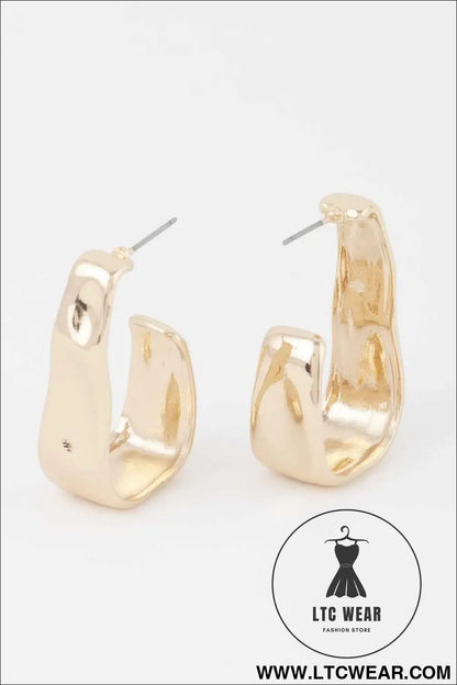 Plated Open Cuff Earrings