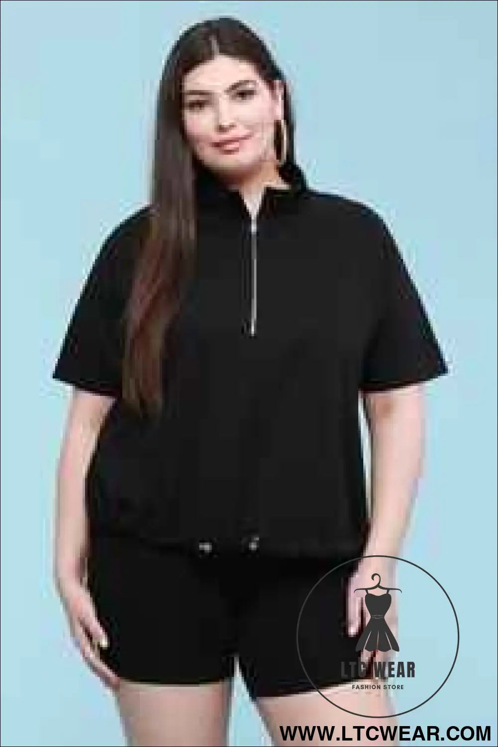 Plus Size French Terry Pullover Sweatshirt