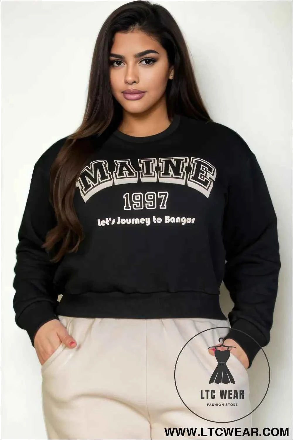 Plus Size Graphic Drop Shoulder Sweatshirt