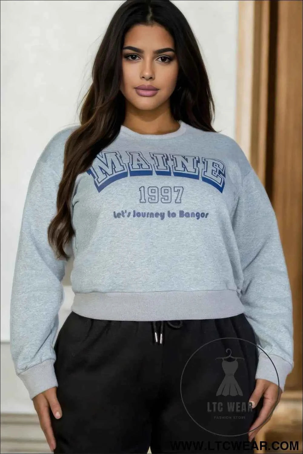 Plus Size Graphic Drop Shoulder Sweatshirt
