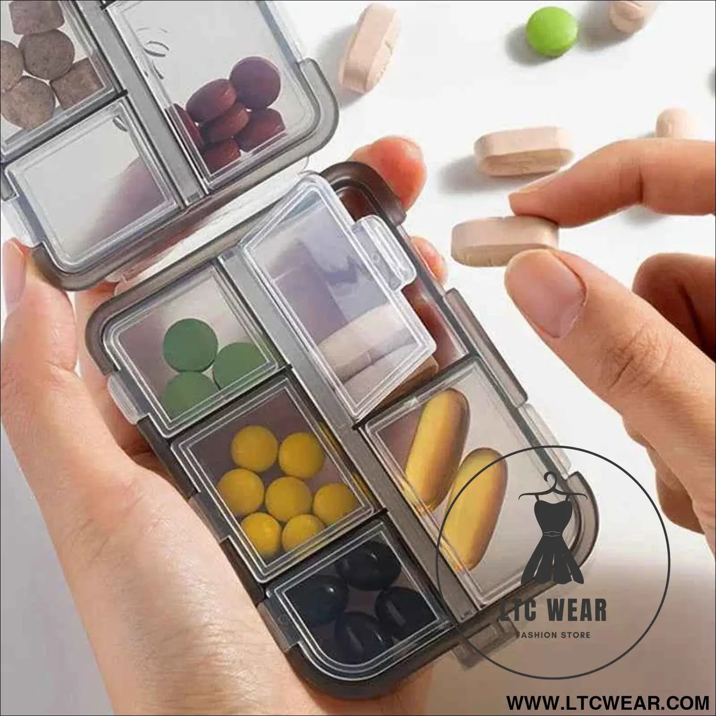 Portable Pill Storage Box: Perfect for Travel & Daily Needs