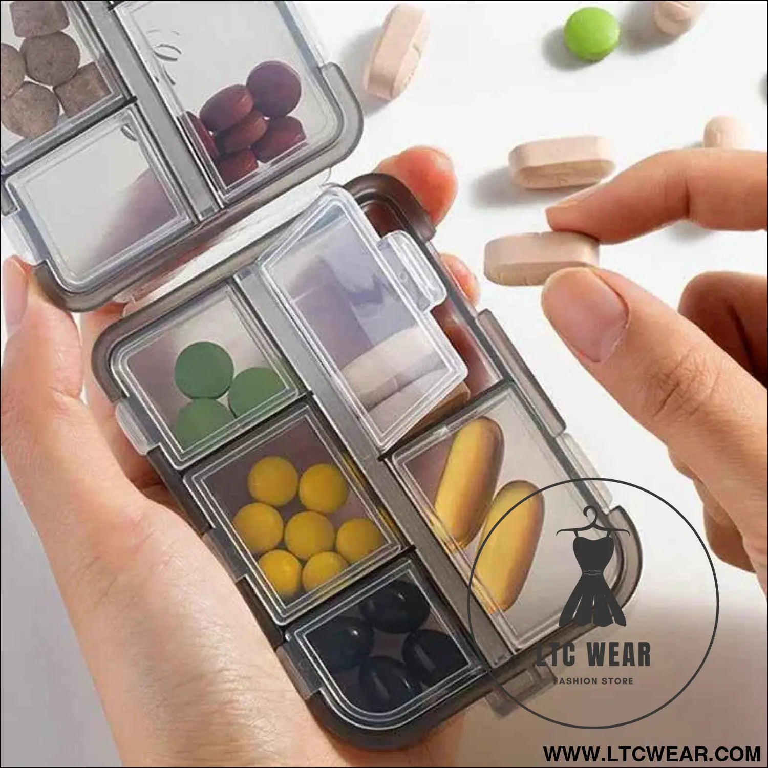 Portable Pill Storage Box: Perfect for Travel & Daily Needs