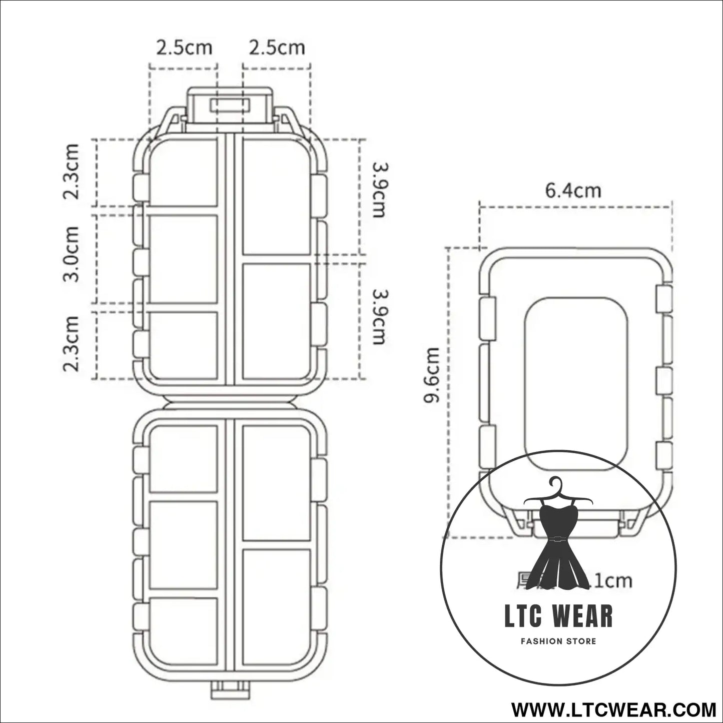 Portable Pill Storage Box: Perfect for Travel & Daily Needs - L.T.C Wear Online Fashion Store