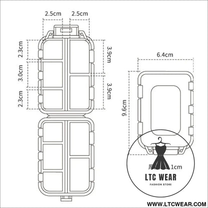 Portable Pill Storage Box: Perfect for Travel & Daily Needs - L.T.C Wear Online Fashion Store