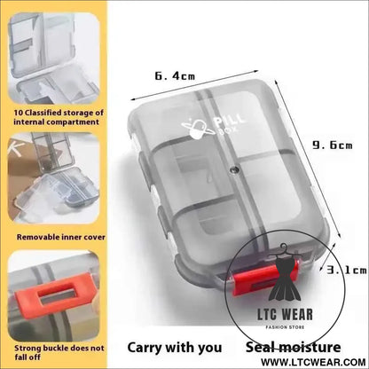 Portable Pill Storage Box: Perfect for Travel & Daily Needs
