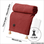 Portable usb electric blanket with 3 heat settings machine washable design. Ideal for home office or travel use. - red