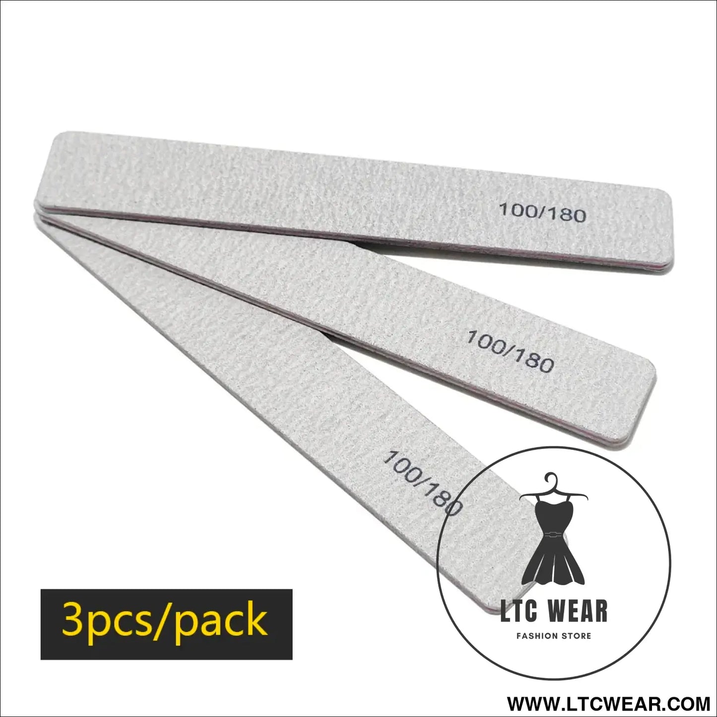 Precision Half Moon Nail File Buffer - 100/180 Grit - L.T.C Wear Online Fashion Store