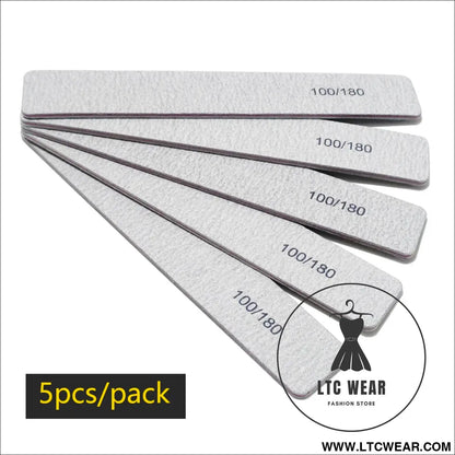 Precision Half Moon Nail File Buffer - 100/180 Grit - L.T.C Wear Online Fashion Store