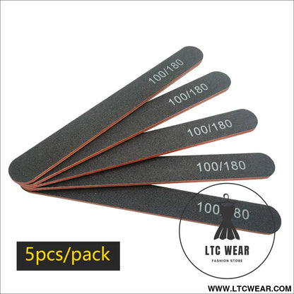 Precision Half Moon Nail File Buffer - 100/180 Grit - L.T.C Wear Online Fashion Store