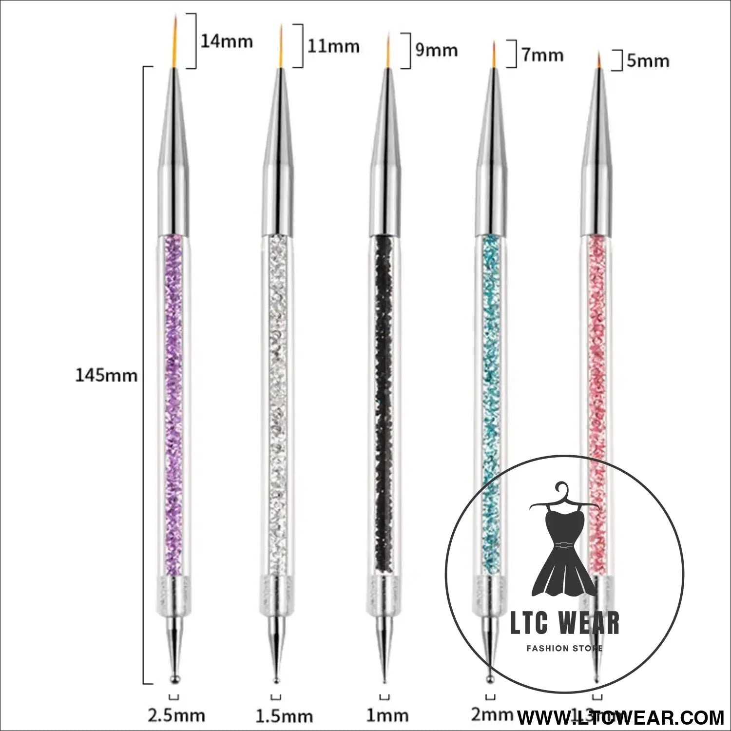 Precision Nail Art Brush Set: 5/20 Pcs for Masterful Designs - L.T.C Wear Online Fashion Store