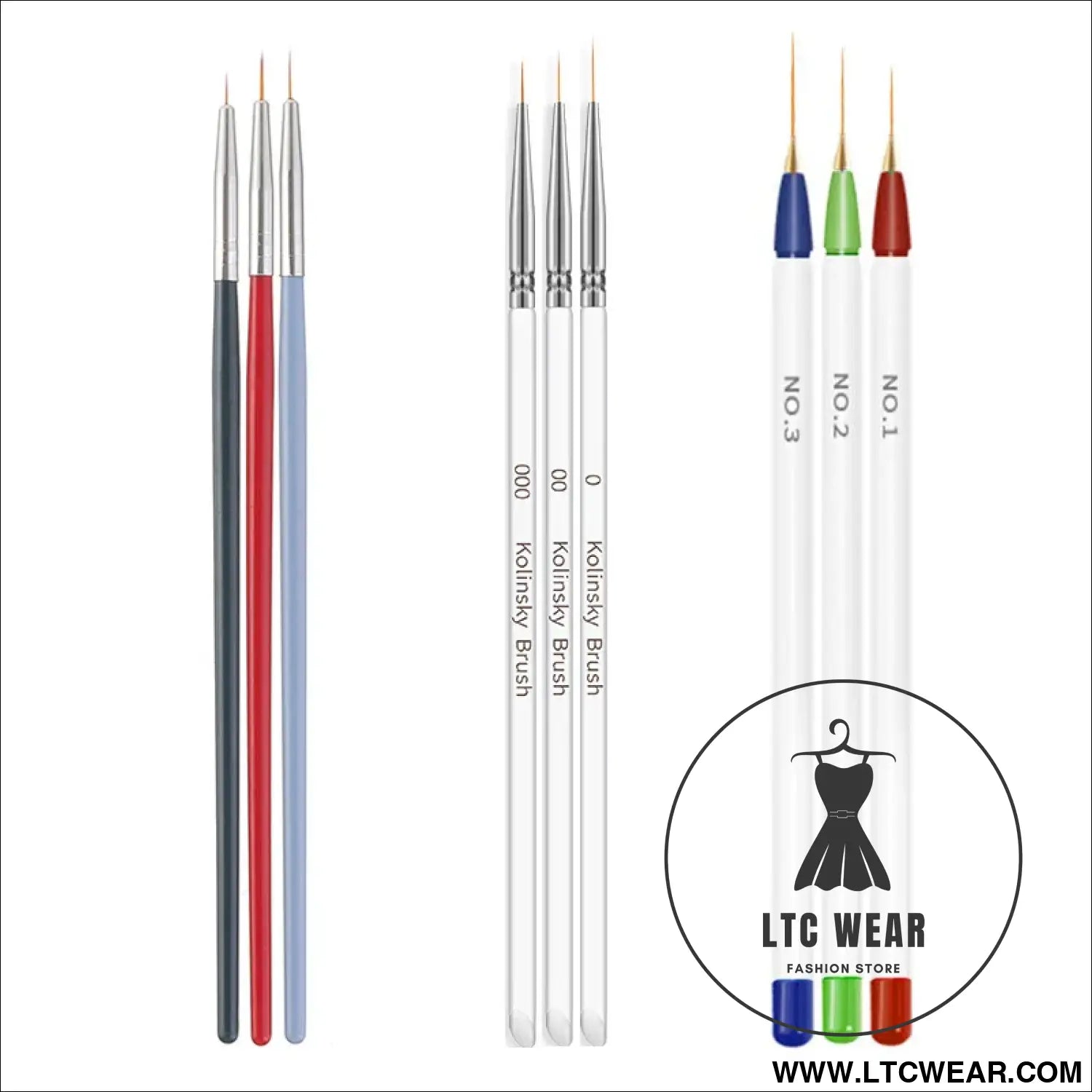 Precision Nail Art Brush Set: 5/20 Pcs for Masterful Designs - L.T.C Wear Online Fashion Store