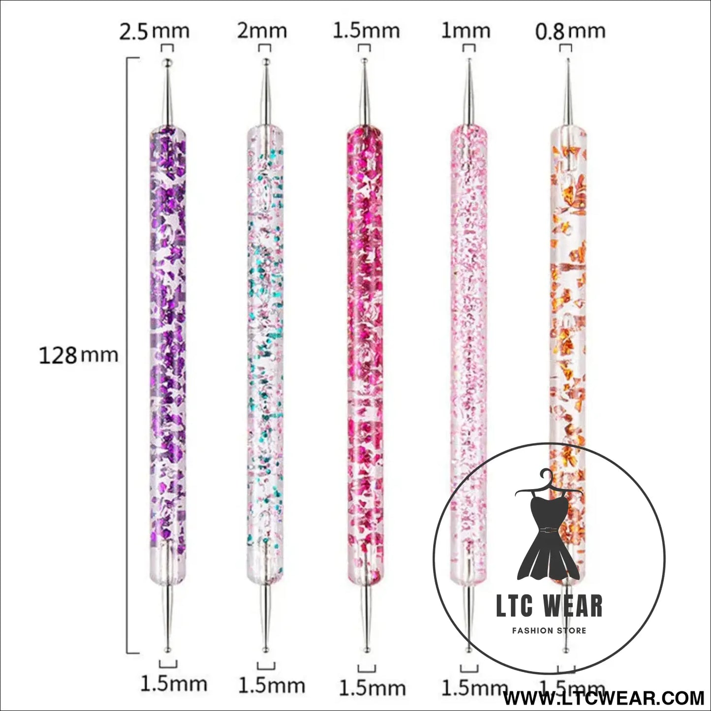 Precision Nail Art Brush Set: 5/20 Pcs for Masterful Designs - L.T.C Wear Online Fashion Store