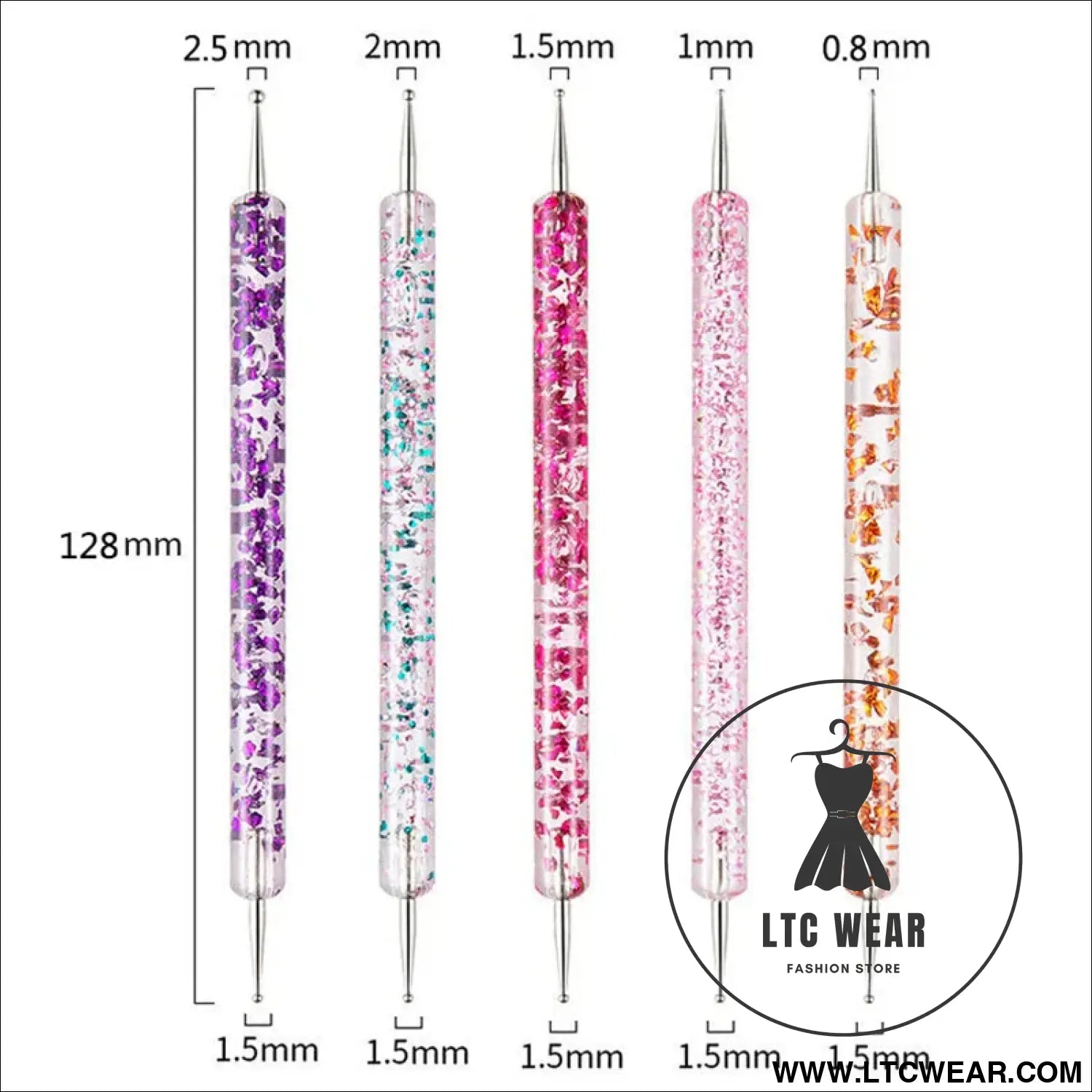 Precision Nail Art Brush Set: 5/20 Pcs for Masterful Designs - L.T.C Wear Online Fashion Store