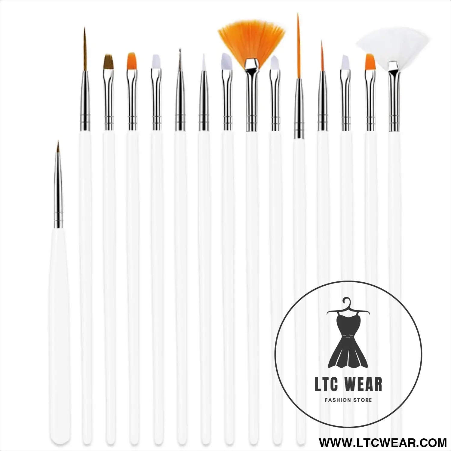 Precision Nail Art Brush Set: 5/20 Pcs for Masterful Designs - L.T.C Wear Online Fashion Store