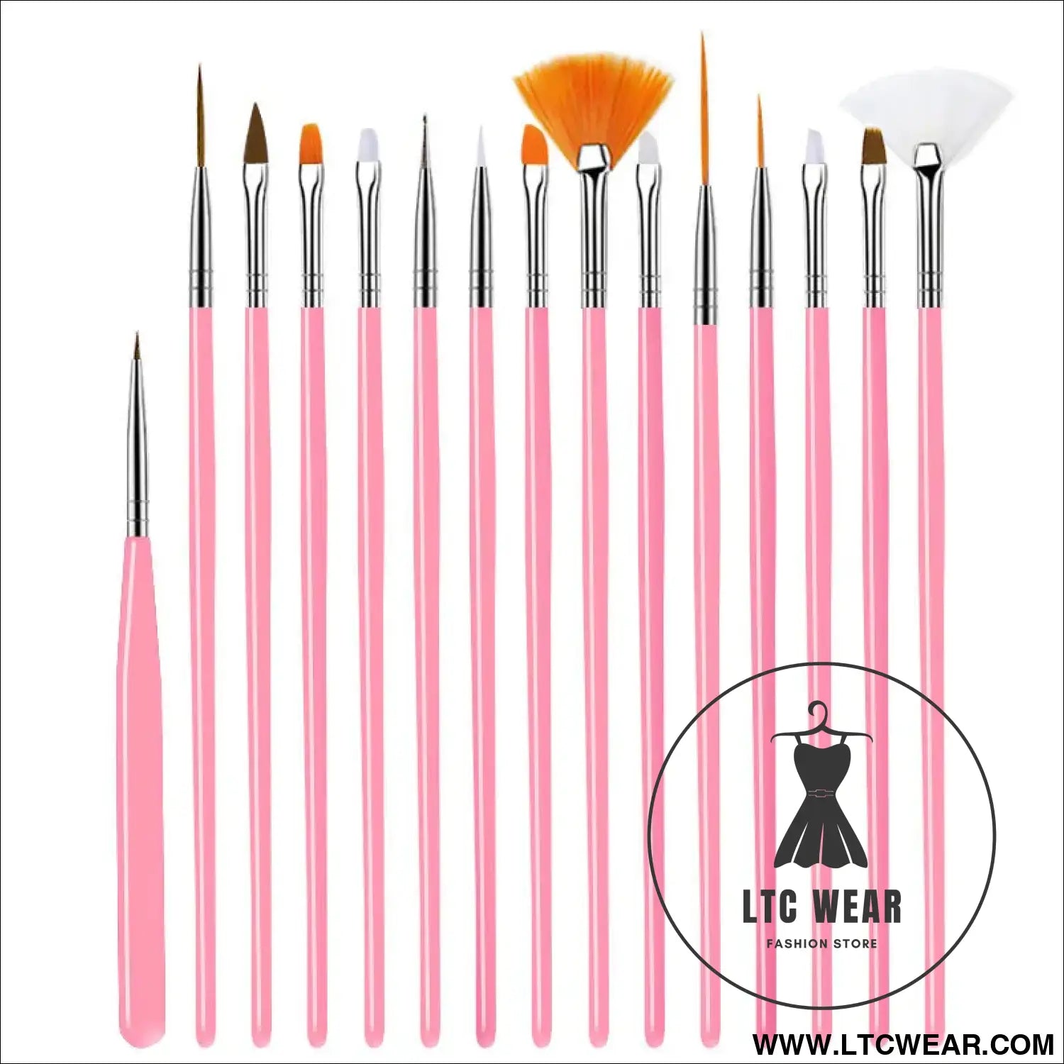 Precision Nail Art Brush Set: 5/20 Pcs for Masterful Designs - L.T.C Wear Online Fashion Store