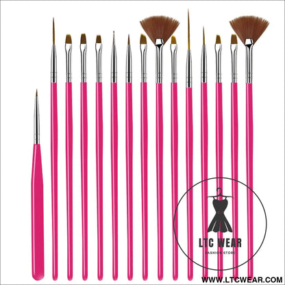 Precision Nail Art Brush Set: 5/20 Pcs for Masterful Designs - L.T.C Wear Online Fashion Store