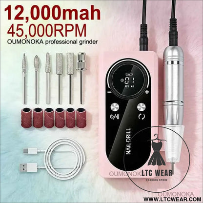 Precision Nail Drill Set for Professional Home Manicures
