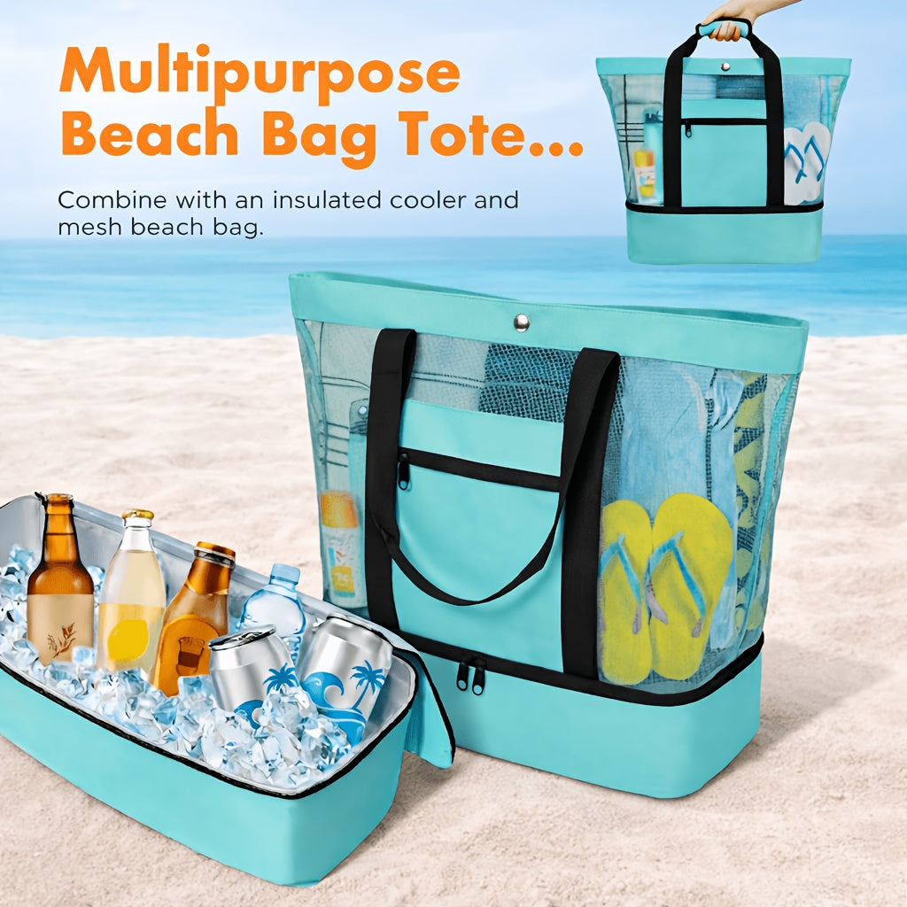 2in1 Beach Tote Cooler Bag Large Capacity AllPurpose