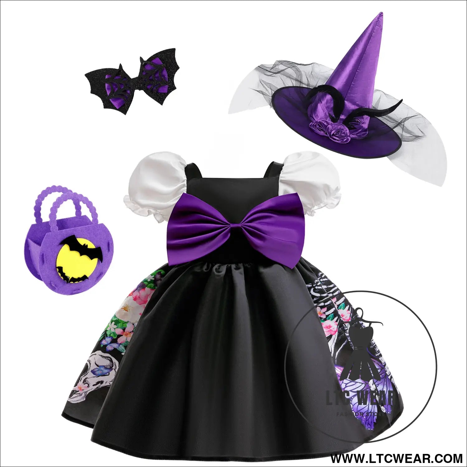 Princess puff sleeve a-line children’s gown halloween dress