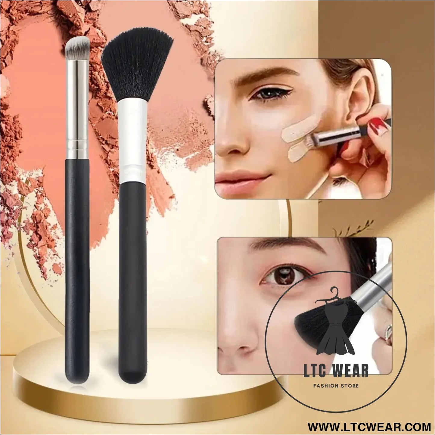 Professional Contour & Blusher Brush for Perfect Coverage - L.T.C Wear Online Fashion Store