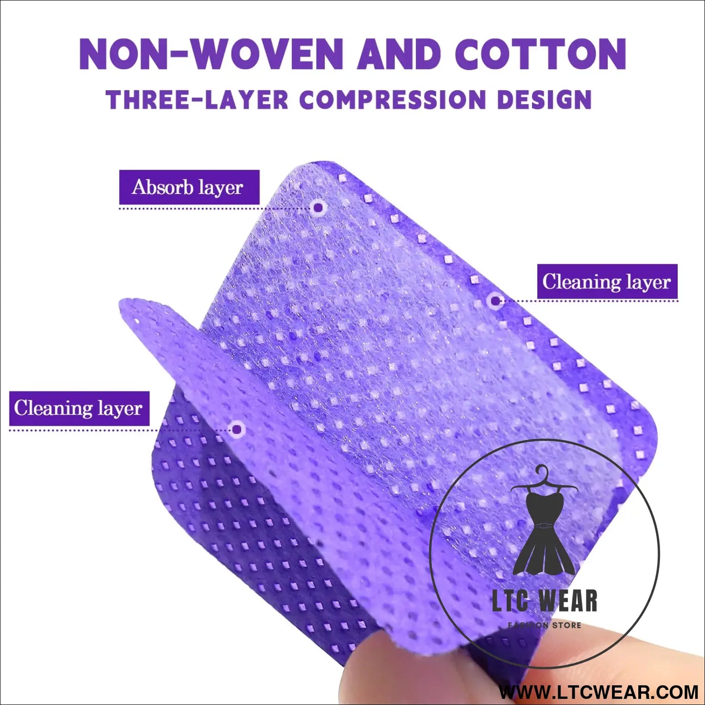 Professional UV Gel Remover Cotton Pads for Manicures - L.T.C Wear Online Fashion Store