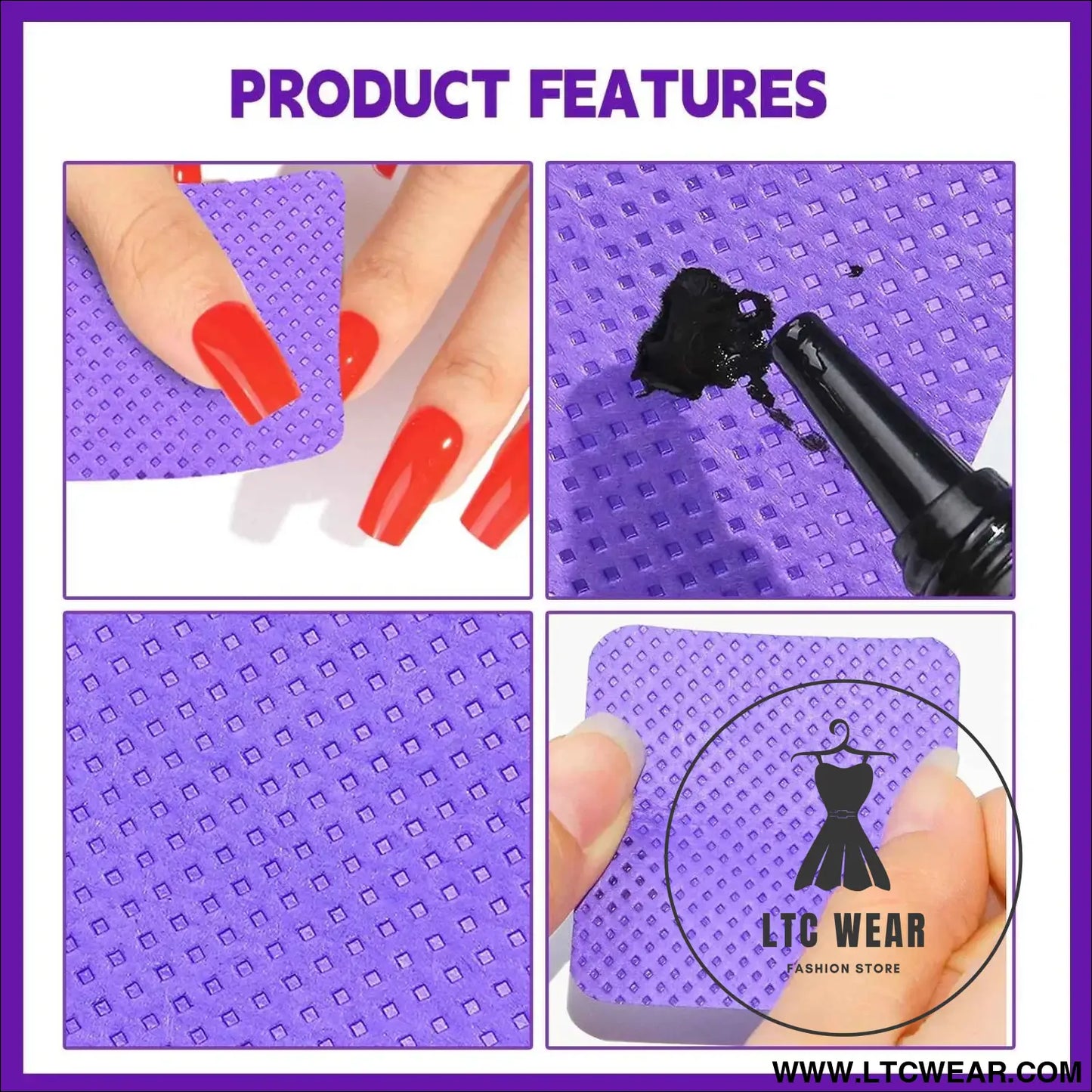 Professional UV Gel Remover Cotton Pads for Manicures