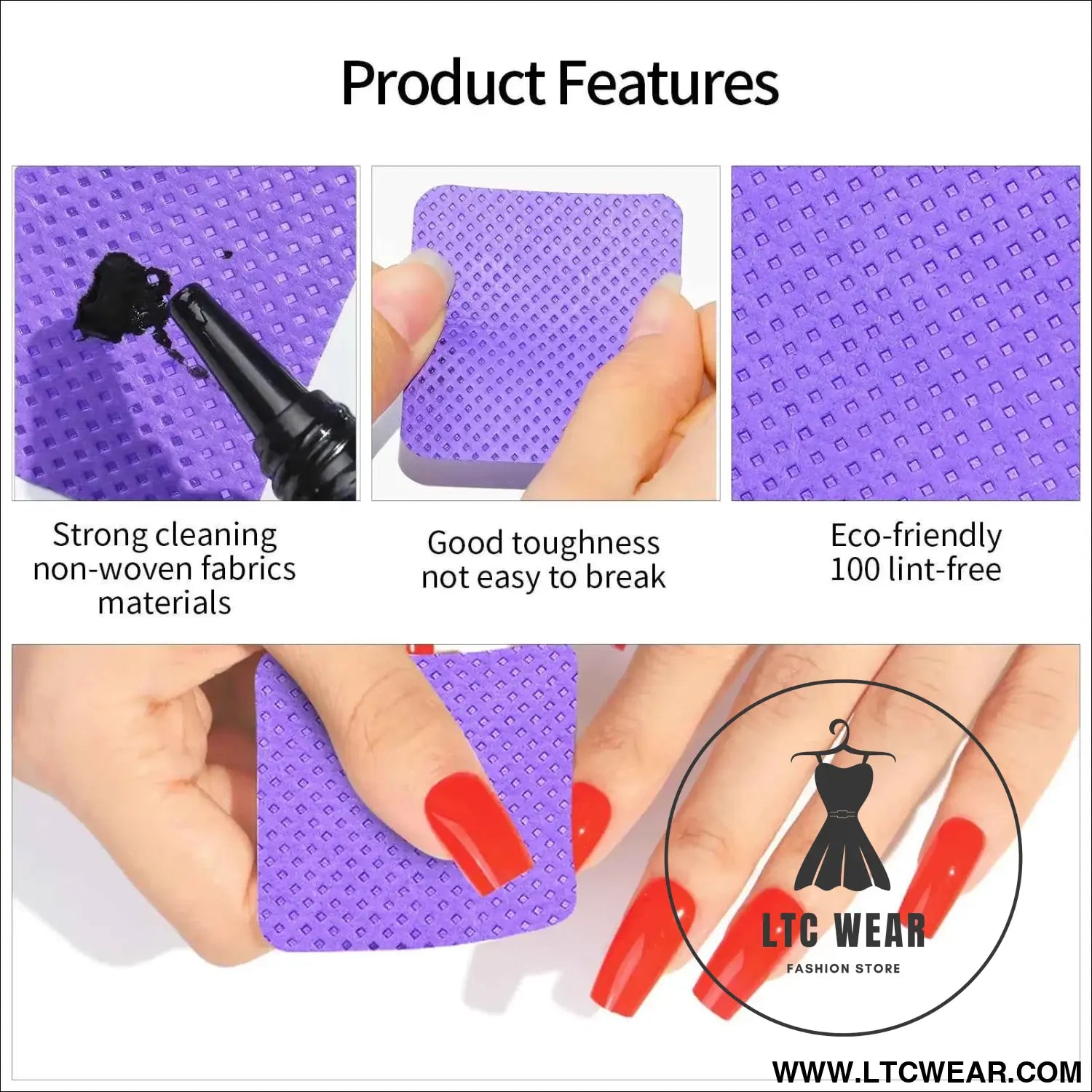 Professional UV Gel Remover Cotton Pads for Manicures