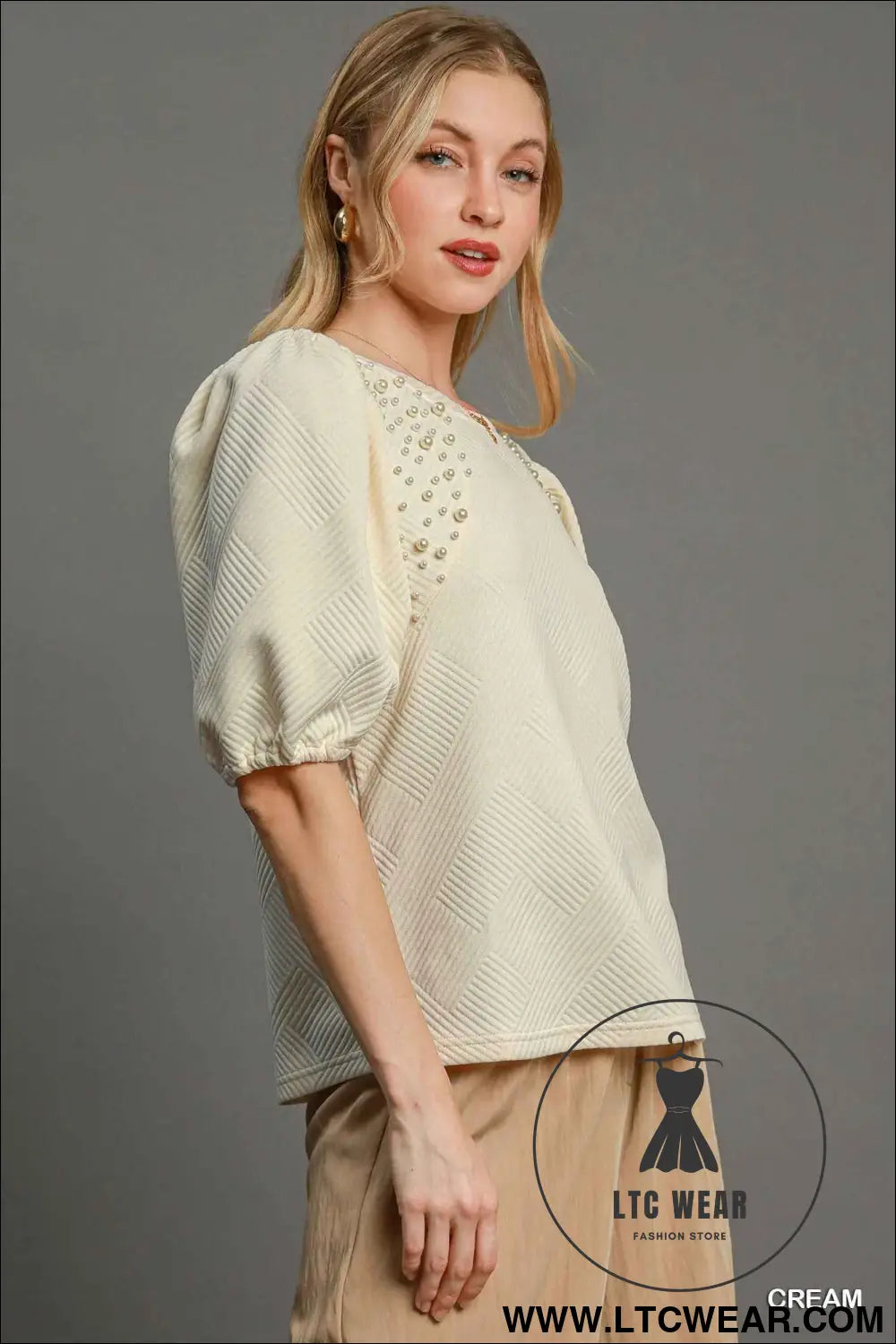 Puff Sleeve Knit Top