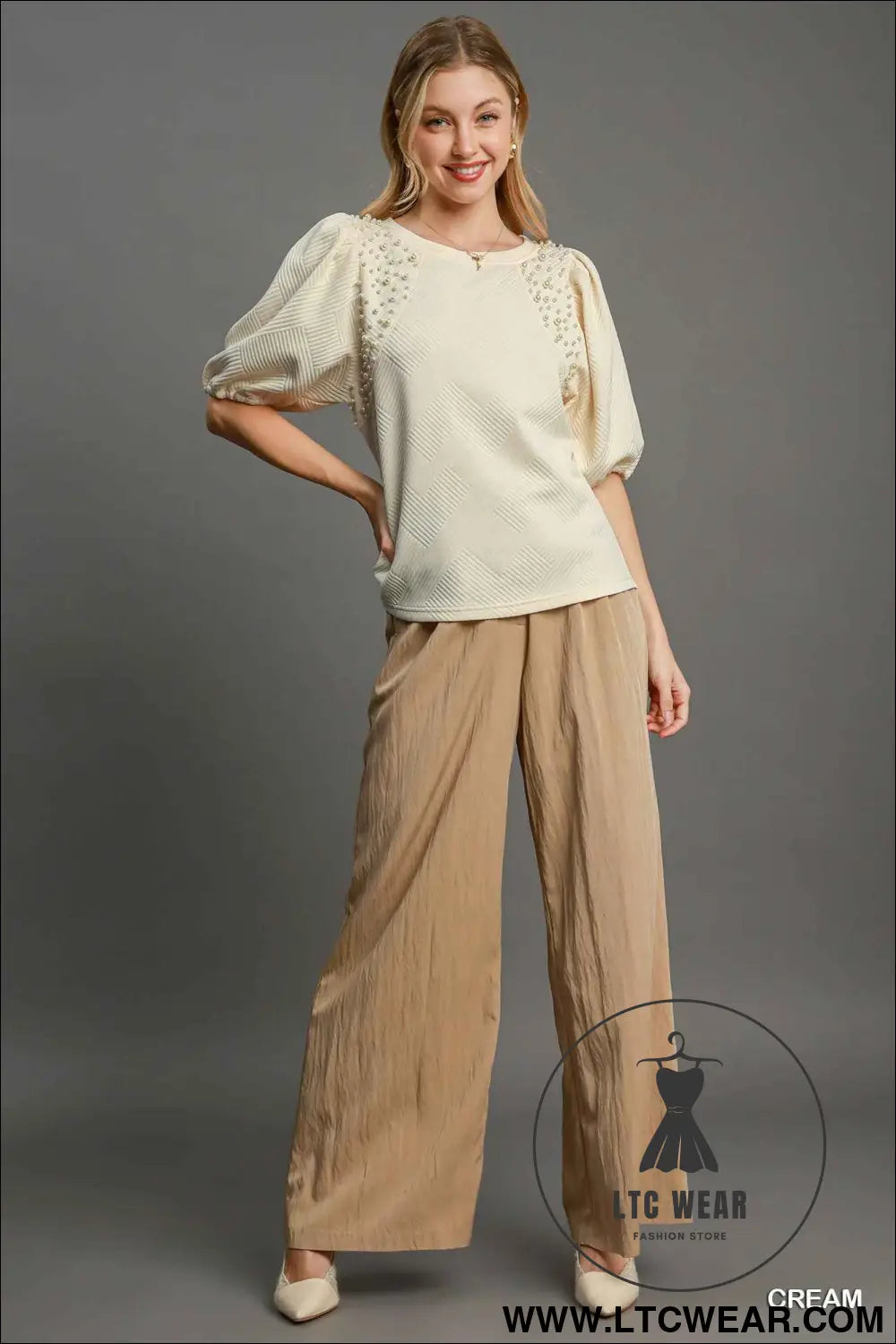 Puff Sleeve Knit Top