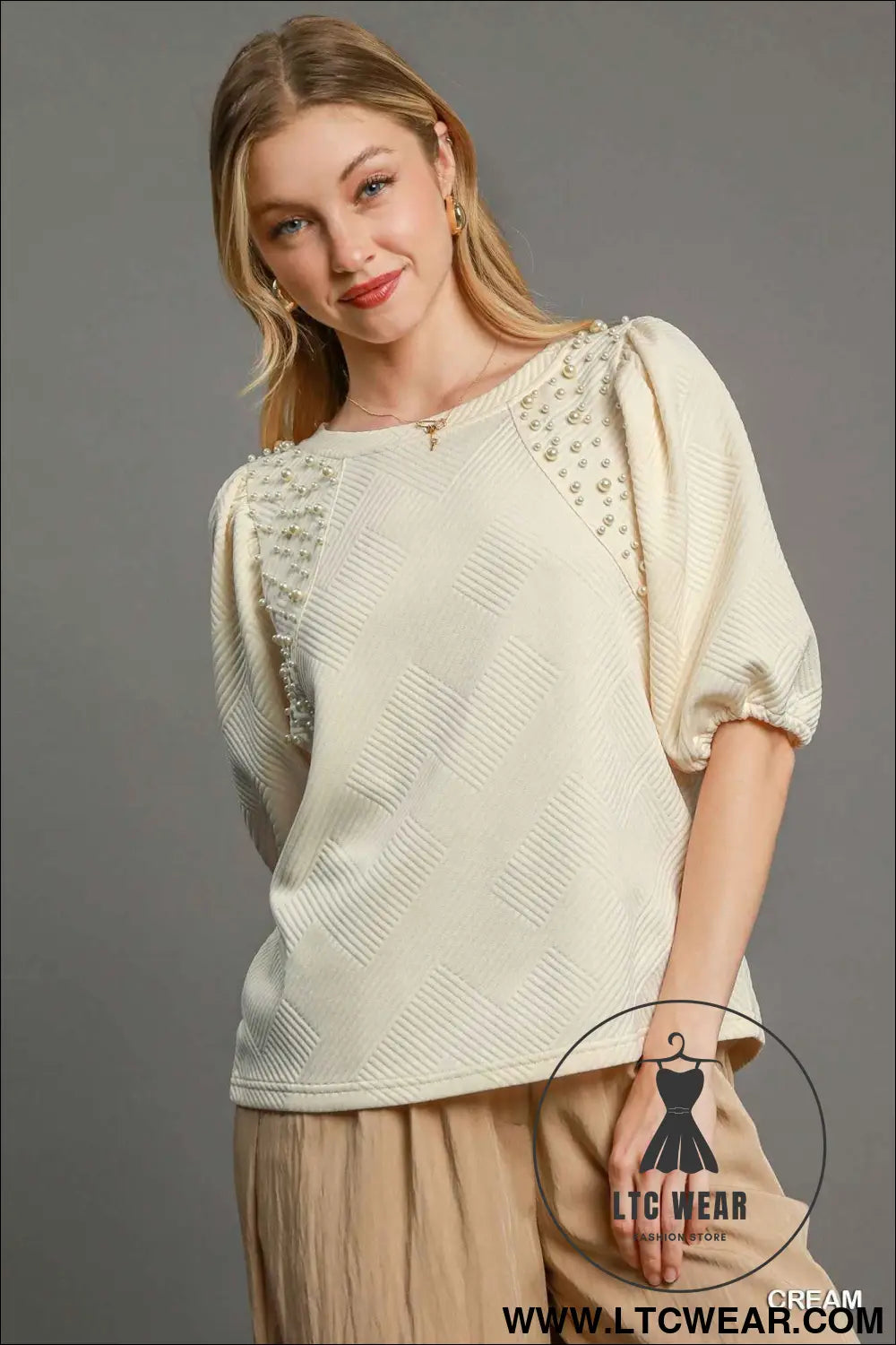 Puff Sleeve Knit Top