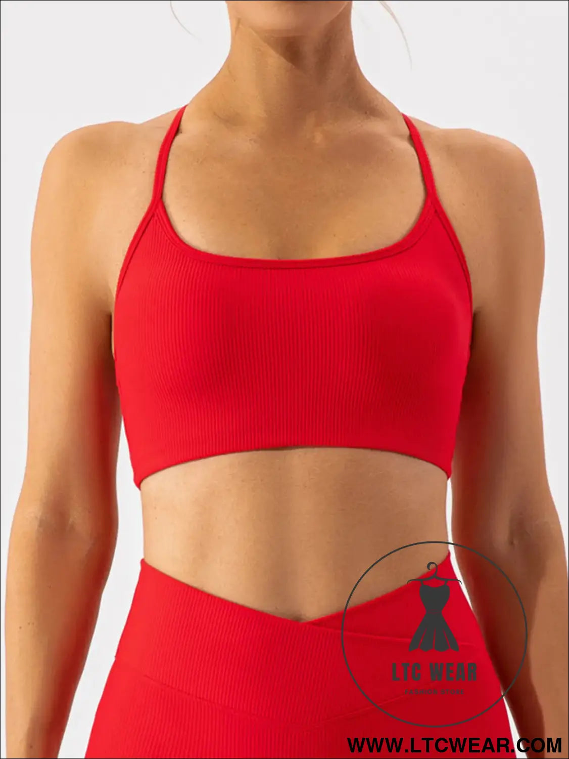Quick drying yoga clothes for training and running sports underwear - red / s