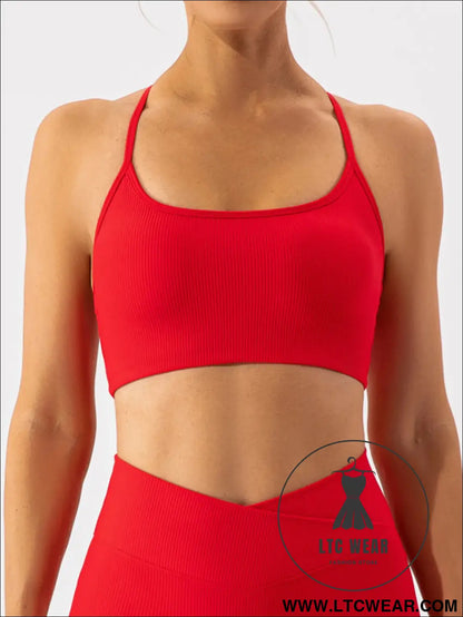 Quick drying yoga clothes for training and running sports underwear - red / s