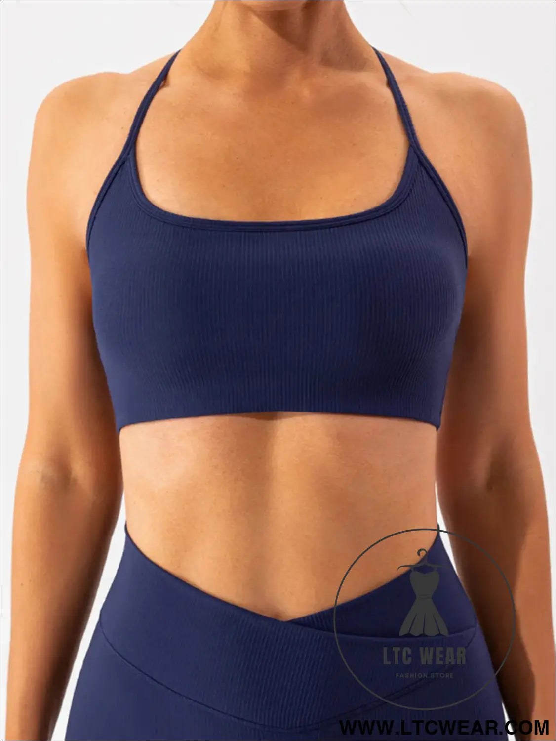 Quick drying yoga clothes for training and running sports underwear - dark blue / s