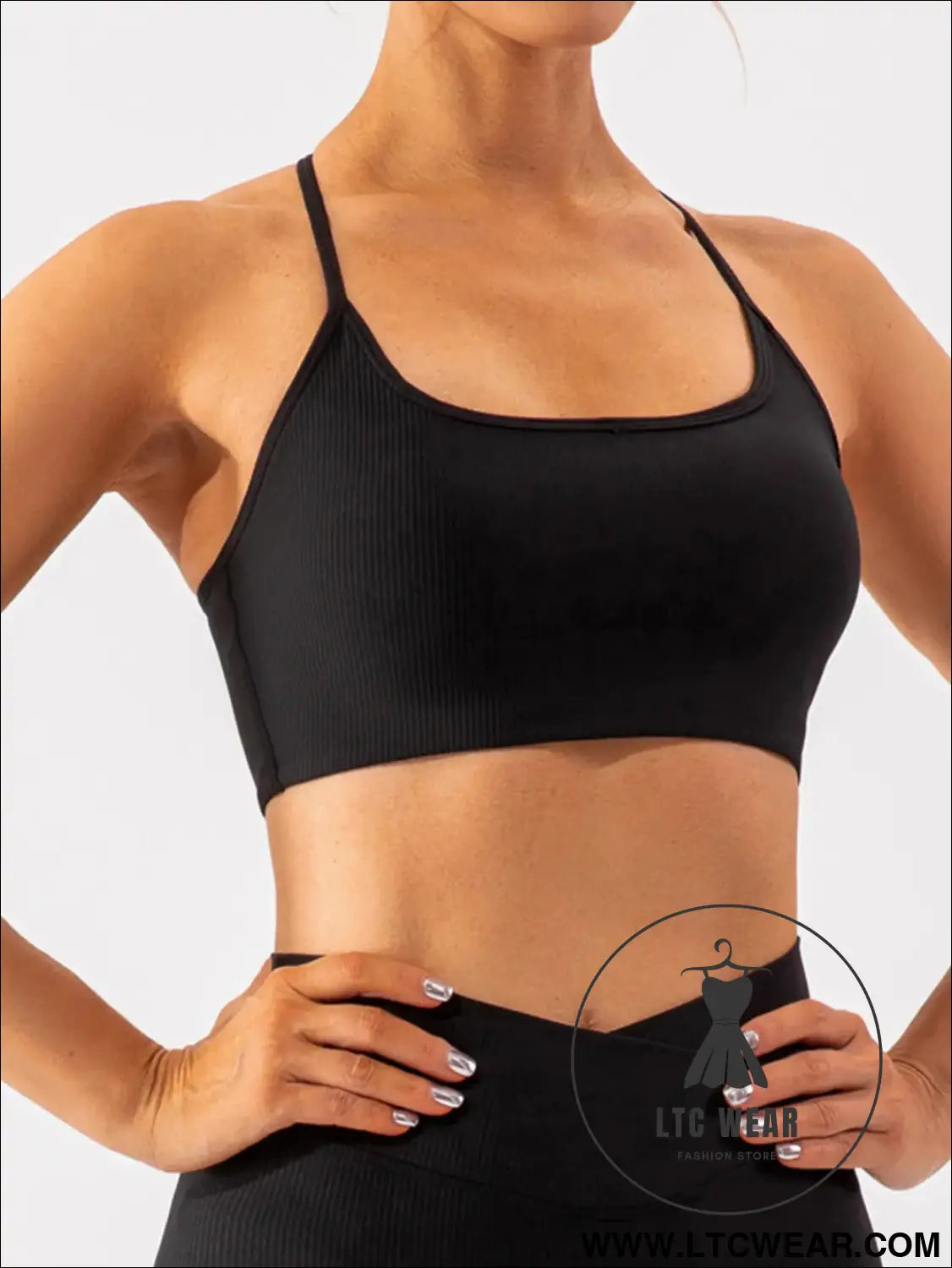 Quick drying yoga clothes for training and running sports underwear - black / s