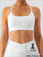 Quick drying yoga clothes for training and running sports underwear - white / s