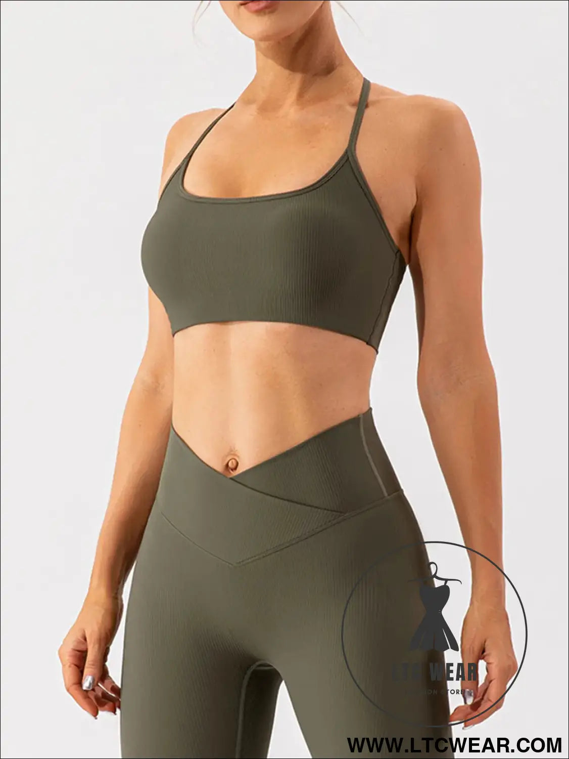 Quick drying yoga clothes for training and running sports underwear - matcha green / s