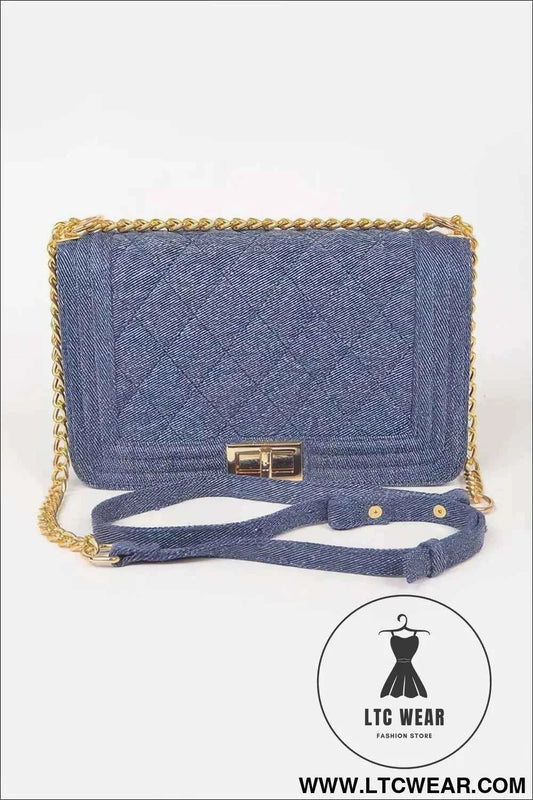 Quilted Denim Shoulder Bag for Stylish Everyday Use
