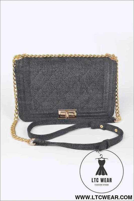 Quilted Denim Shoulder Bag for Stylish Everyday Use