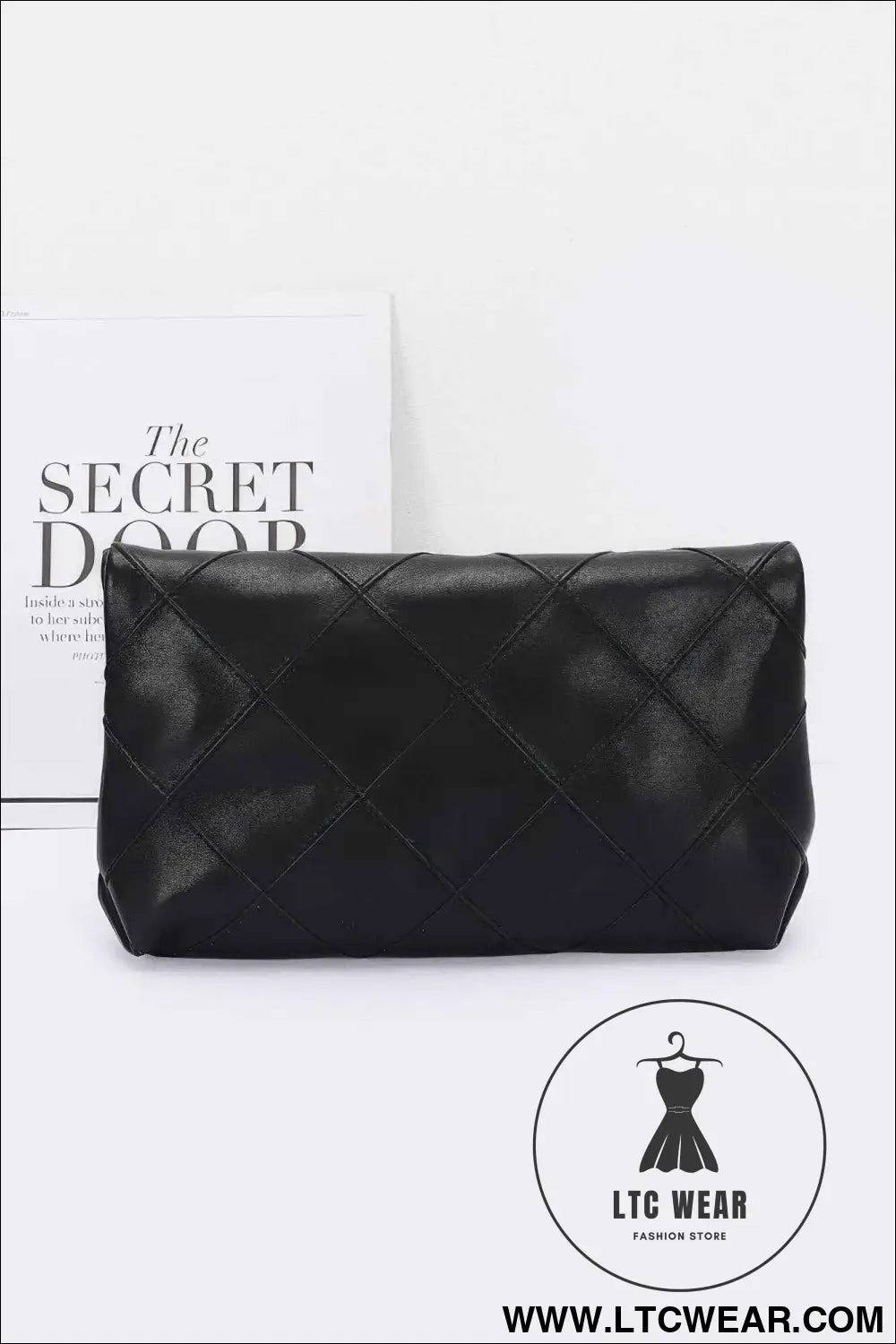 Quilted Faux Leather Pouch