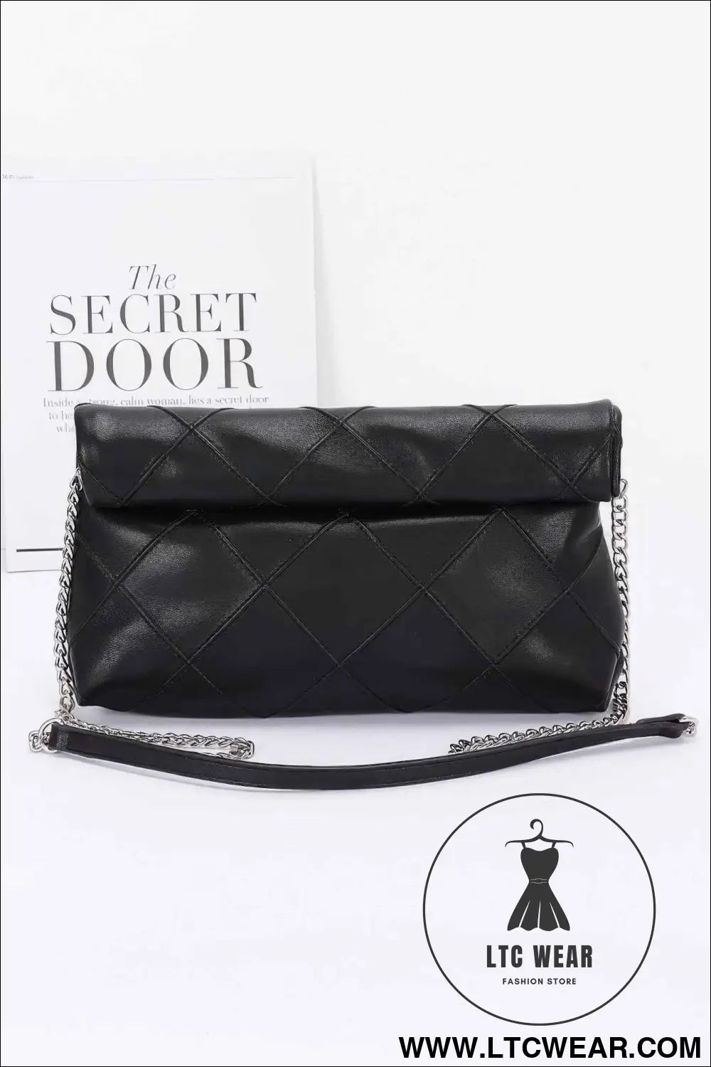 Quilted Faux Leather Pouch