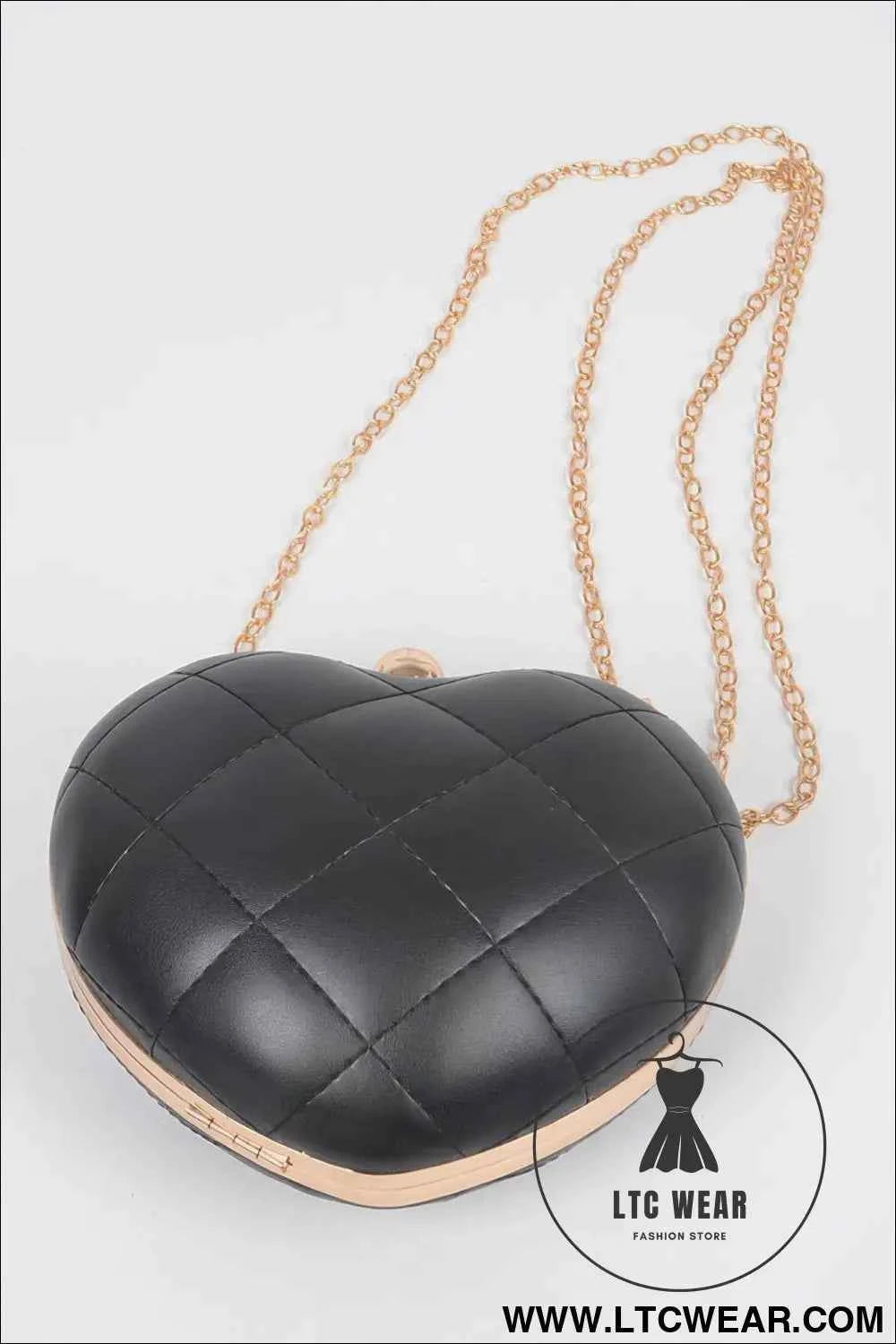 Quilted Heart Crossbody Bag