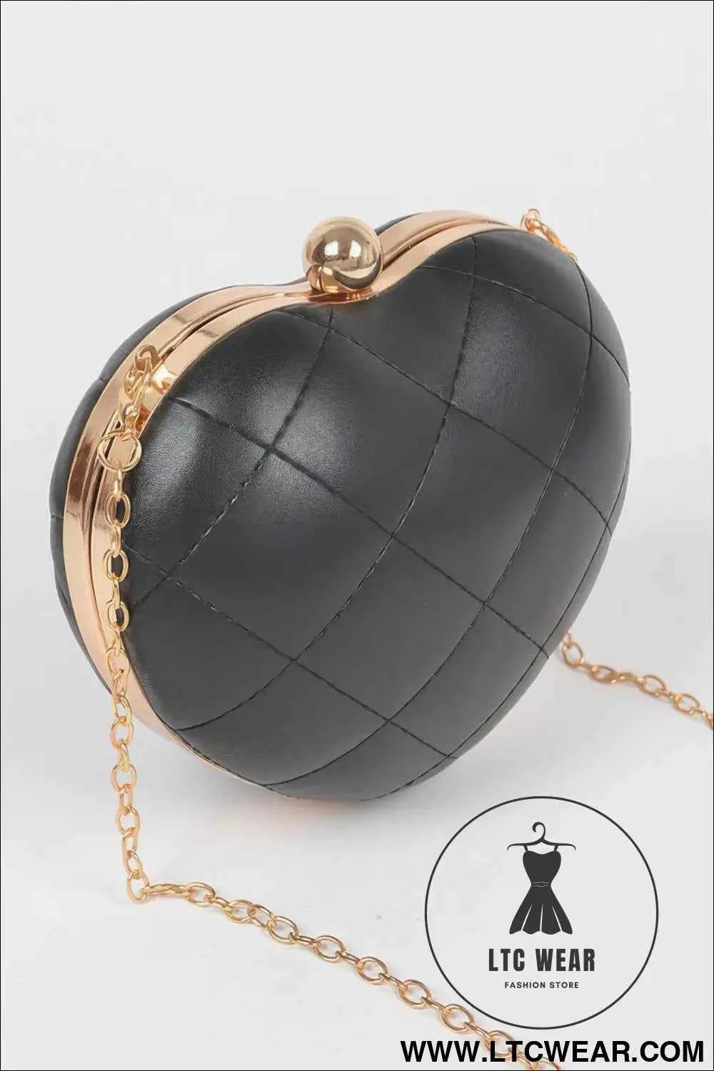 Quilted Heart Crossbody Bag