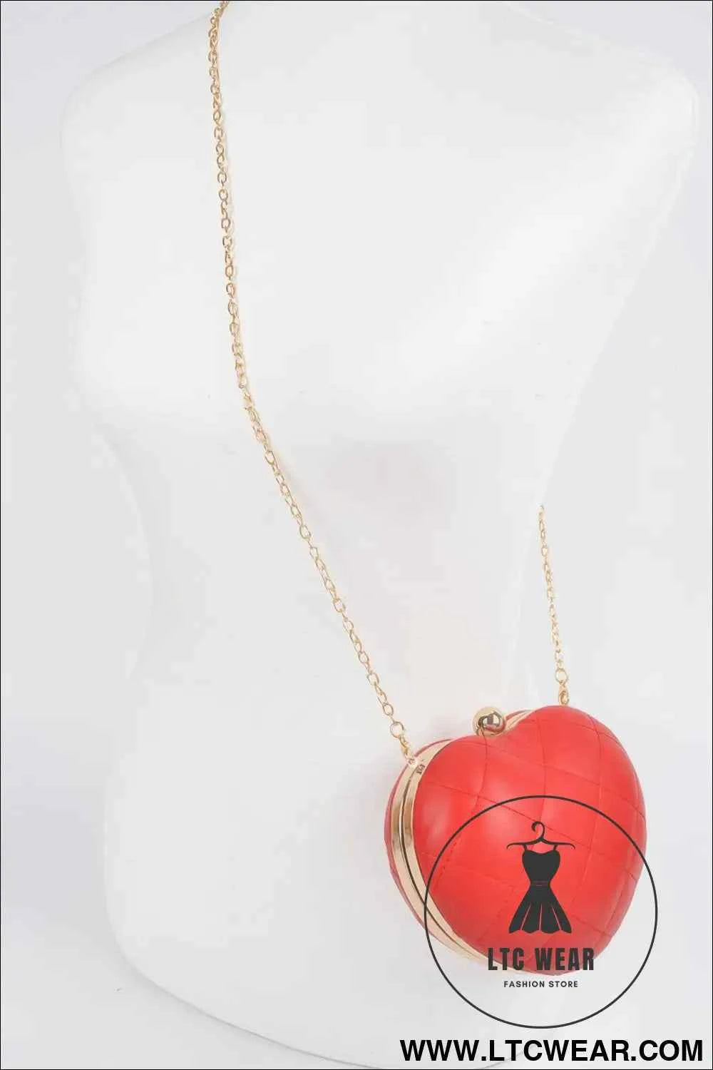 Quilted Heart Crossbody Bag