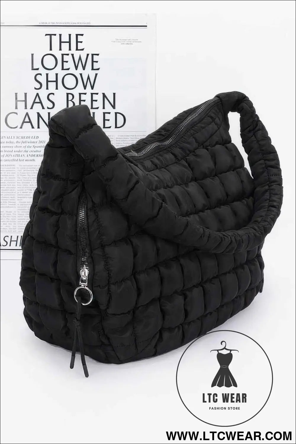 Quilted Nylon Padded Crossbody Bag