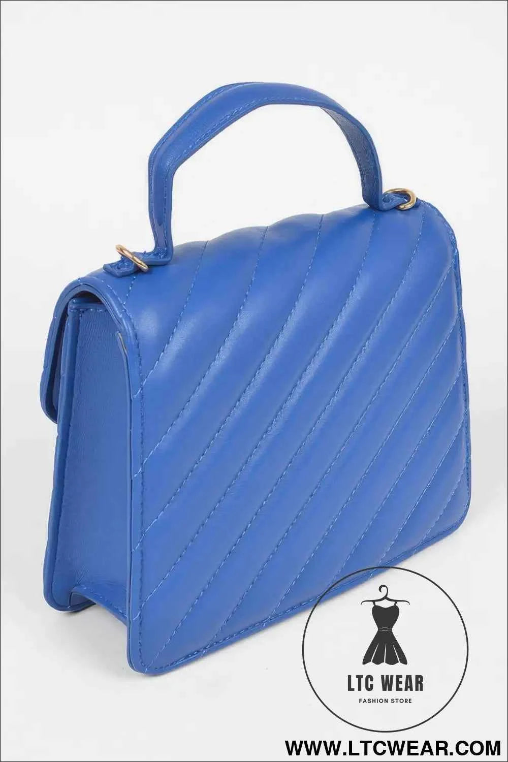 Quilted Top Handle Flap Bag