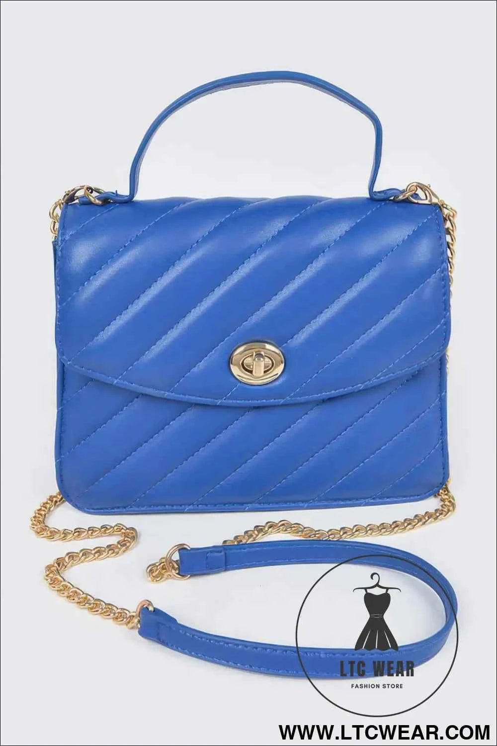 Quilted Top Handle Flap Bag
