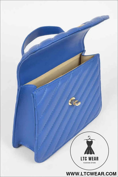 Quilted Top Handle Flap Bag
