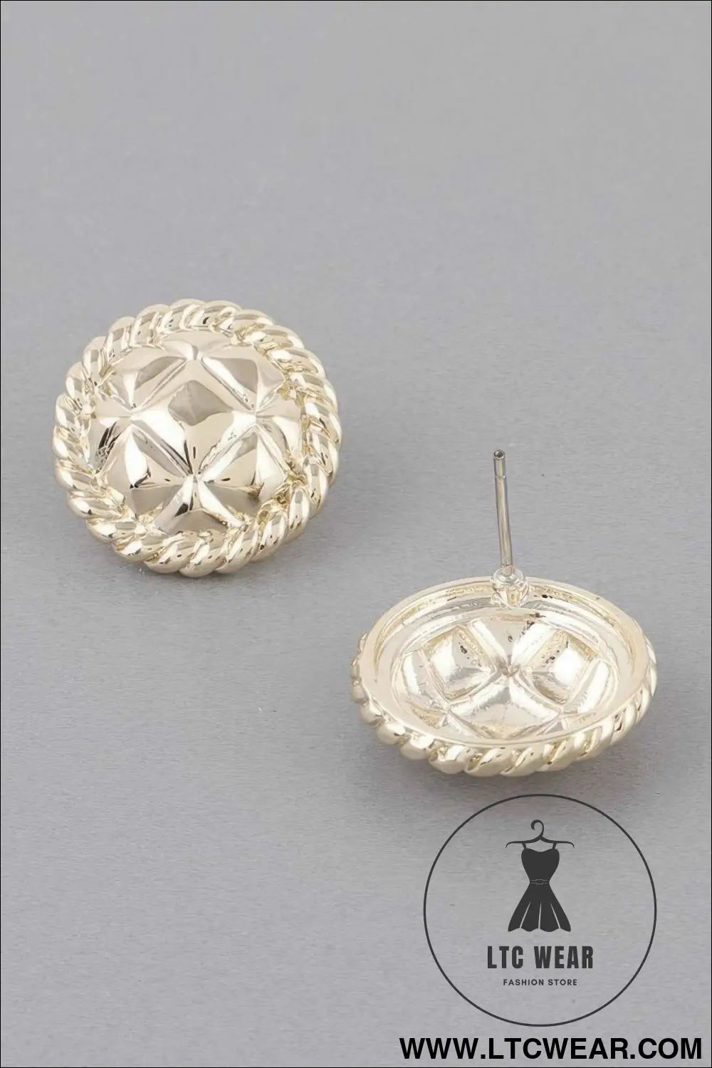 Quilted Twist Stud Earrings