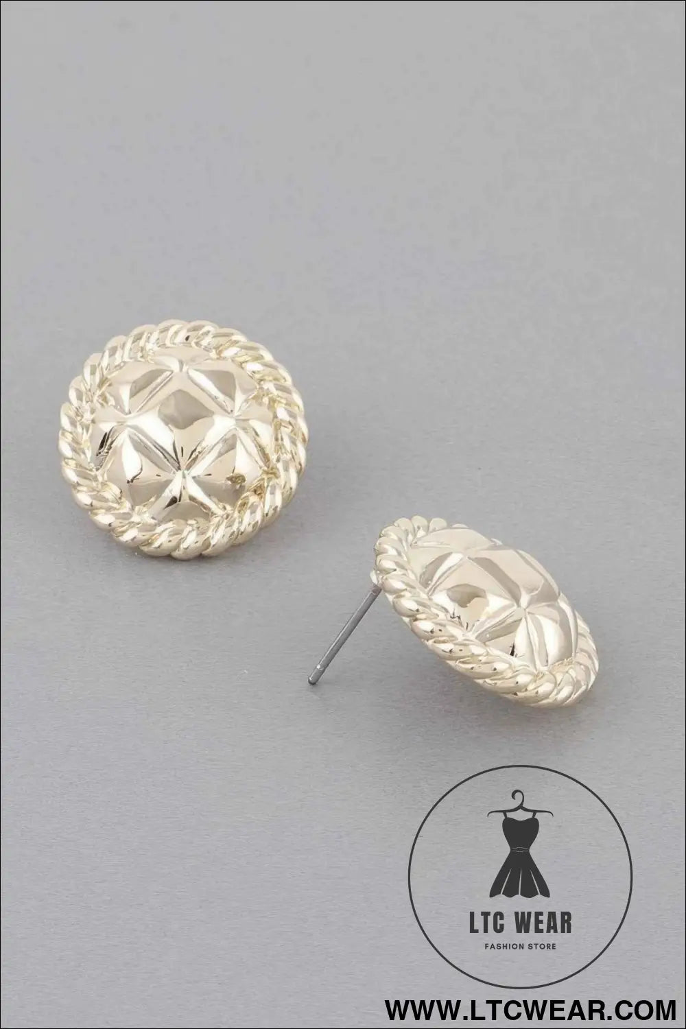 Quilted Twist Stud Earrings