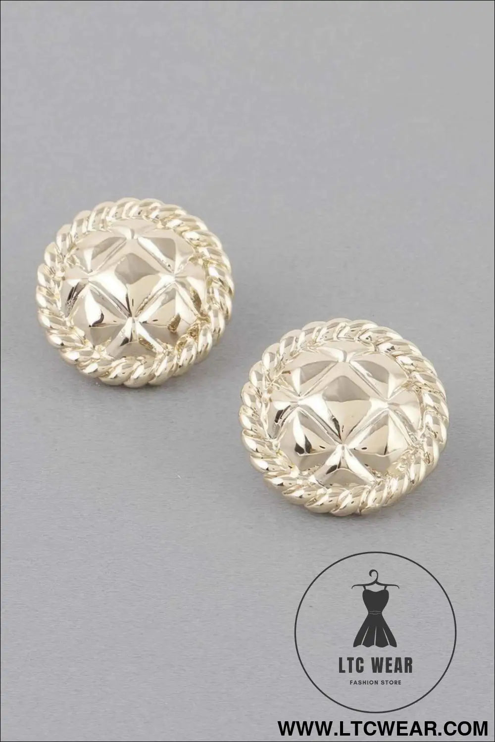 Quilted Twist Stud Earrings